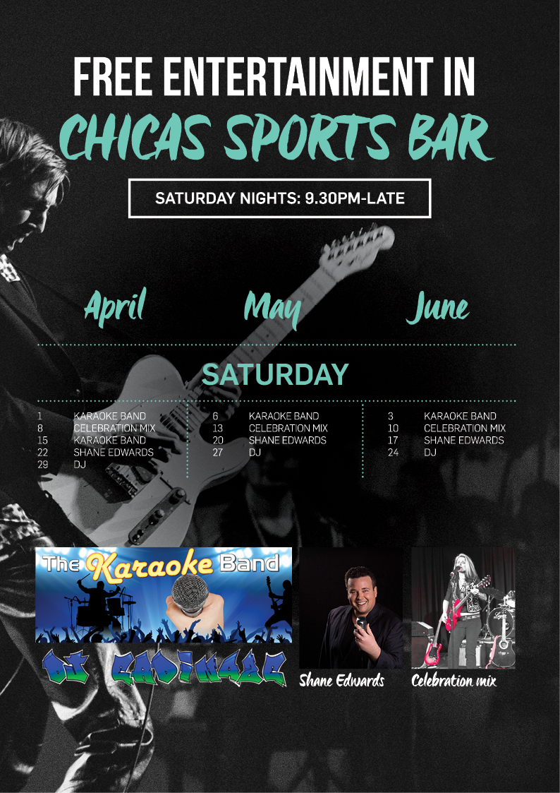 Free entertainment in Chicas Sports Bar